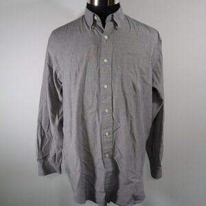 Nautica Shirt Mens 15.5 34/35 Business Casual Pocket Button Up Gray Long Sleeve